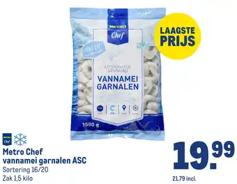 Makro Metro chef vannamei garnalen asc aanbieding
