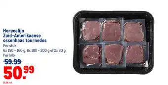 Makro Horecalijn Zuid-Amerikaanse ossenhaas tournedos aanbieding