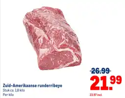 Makro Zuid-Amerikaanse runderribeye aanbieding