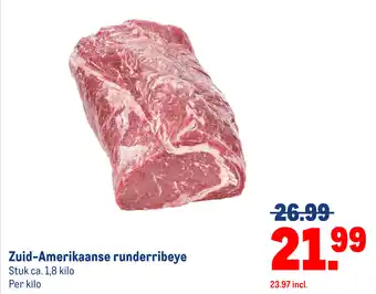 Makro Zuid-Amerikaanse runderribeye aanbieding