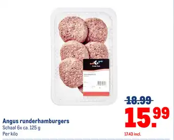 Makro Angus runderhamburgers aanbieding