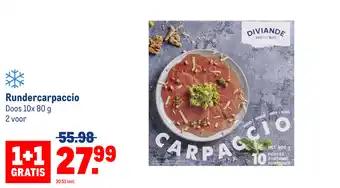 Makro Rundercarpaccio aanbieding