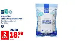 Makro Metro Chef vannamei garnalen ASC aanbieding