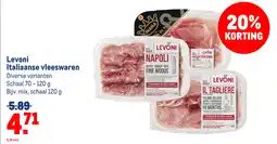Makro Levoni Italiaanse vleeswaren aanbieding