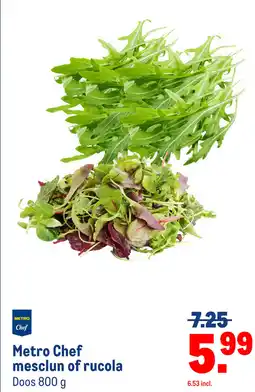 Makro Metro Chef mesclun of rucola aanbieding