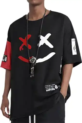Amazon Hello MrLin Herren Techwear Japanisches Harajuku Streetwear Hip Hop Kurzarm T-Shirt aanbieding
