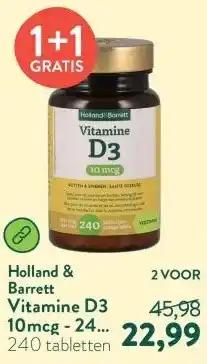 Holland & Barrett Vitamine D3 10mcg - 240 tabletten aanbieding