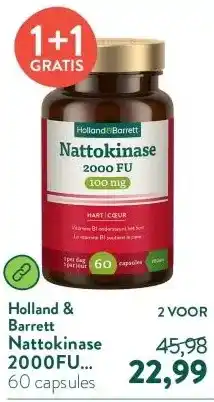 Holland & Barrett Nattokinase 2000FU 100mg aanbieding