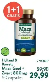 Holland & Barrett Maca Geel + Zwart 800mg aanbieding