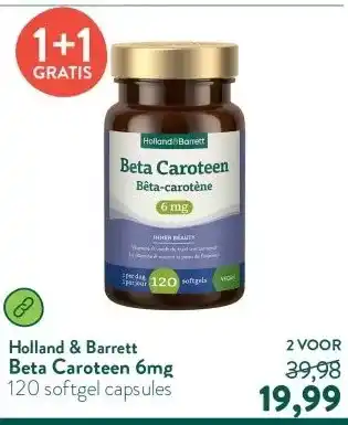 Holland & Barrett Beta Caroteen 6mg aanbieding