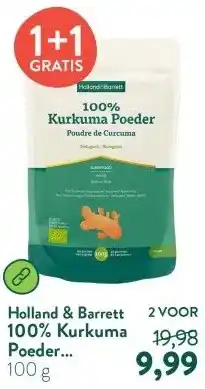 Holland & Barrett 100% Kurkuma Poeder Biologischam aanbieding