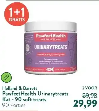 Holland & Barrett PawfectHealth Urinarytreats Kat - 90 soft treats aanbieding