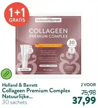 Holland & Barrett Collageen Premium Complex Natuurlijke Sinaasappelsmaak - 30 sachets aanbieding