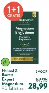 Holland & Barrett Expert Magnesium Bisglycinaat 150mg aanbieding