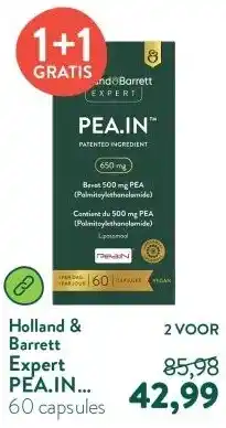 Holland & Barrett Expert PEA.IN 650mg Bevat 500mg PEA (Palmitoylethanolamide) Liposomaal aanbieding