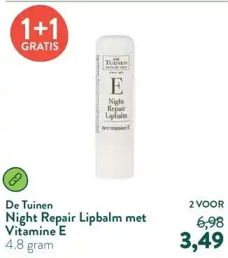 Holland & Barrett Night Repair Lipbalm met Vitamine E aanbieding