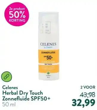 Holland & Barrett Herbal Dry Touch Zonnefluïde SPF50+ aanbieding