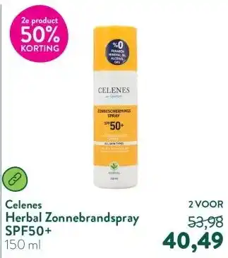 Holland & Barrett Herbal Zonnebrandspray SPF50+ aanbieding