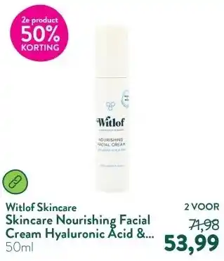 Holland & Barrett Skincare Nourishing Facial Cream Hyaluronic Acid & Rose aanbieding