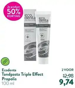 Holland & Barrett Tandpasta Triple Effect Propolis aanbieding