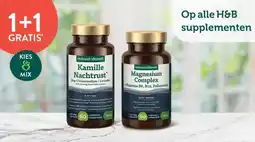 Holland & Barrett 1+1 GRATIS Op alle H&B supplementen aanbieding