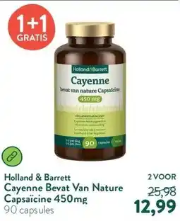 Holland & Barrett Cayenne Bevat Van Nature Capsaïcine 450mg aanbieding