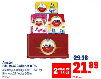 Makro Amstel Pils, Rosé Radler of 0.0% aanbieding