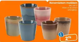 Trekpleister Keramieken mokken: aanbieding