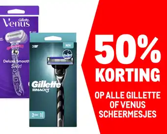 Makro Op alle gillette of venus scheermesjes aanbieding