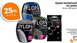 Trekpleister Dylon textielvert en pods 50 en 350 gram aanbieding