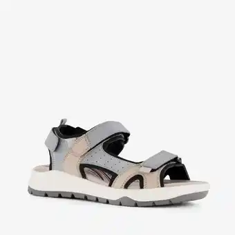 Scapino Hush Puppies leren dames sandalen blauw aanbieding