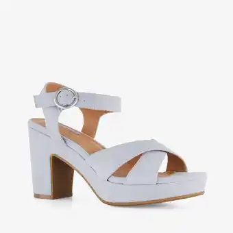 Scapino Blue Box dames sandalen met hak blauw aanbieding