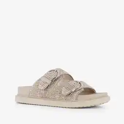 Scapino Blue Box dames slippers beige aanbieding