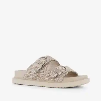 Scapino Blue Box dames slippers beige aanbieding