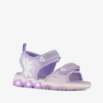 Scapino Blue Box unicorn sandalen met lichtjes lila aanbieding