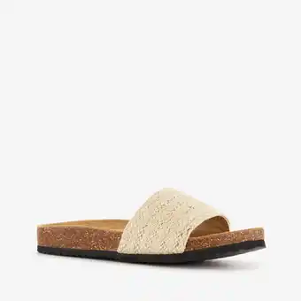 Scapino Dames bio slippers beige aanbieding