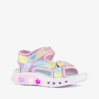 Scapino Skechers meisjes sandalen met lichtjes pastel aanbieding