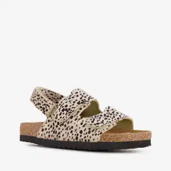 Scapino Meisjes bio sandalen met panterprint beige zwart aanbieding