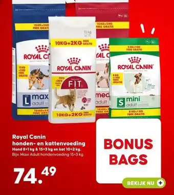 Pets Place Royal Canin honden- en kattenvoeding aanbieding