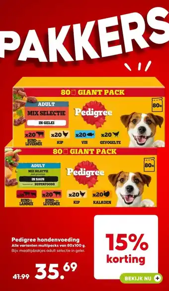 Pets Place Pedigree hondenvoeding aanbieding