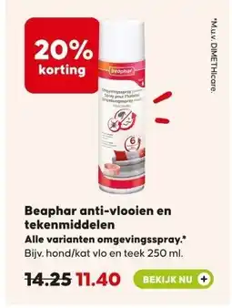 Pets Place Beaphar anti-vlooien en tekenmiddelen aanbieding