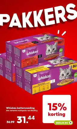 Pets Place Whiskas kattenvoeding aanbieding