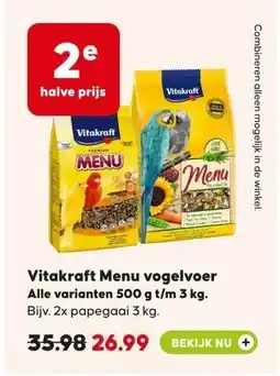 Pets Place Vitakraft Menu vogelvoer aanbieding