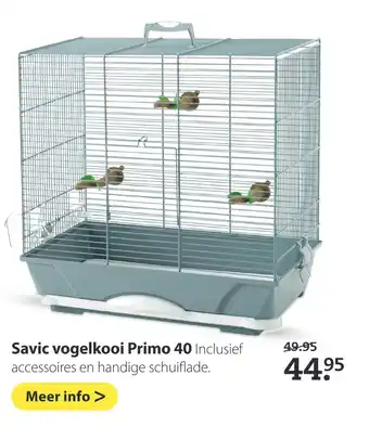 Pets Place Savic vogelkooi primo 40 aanbieding