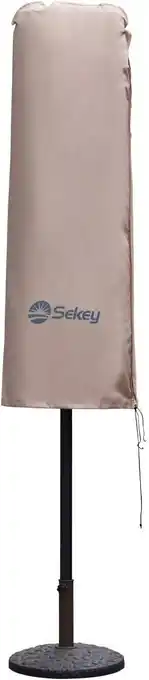 Amazon Sekey Beschermhoes voor parasol, afdekhoezen voor parasol, 100% polyester, taupe aanbieding