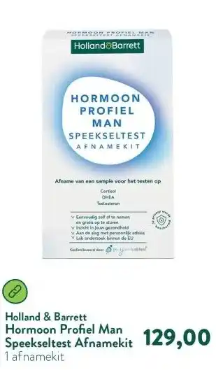 Holland & Barrett Hormoon Profiel Man Speekseltest Afnamekit aanbieding