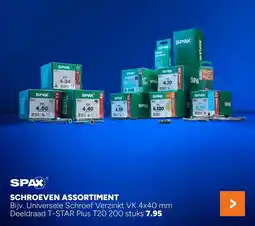 BOUWMAAT SPAX Schroeven assortiment aanbieding
