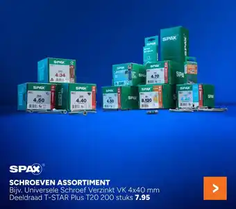 BOUWMAAT SPAX Schroeven assortiment aanbieding