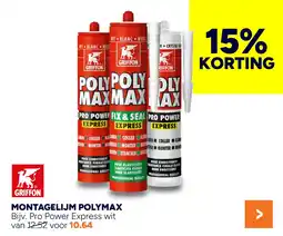 BOUWMAAT GRIFFON MONTAGELIJM POLYMAX aanbieding