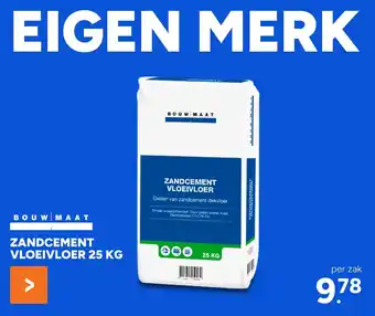 BOUWMAAT BOUW MAAT ZANDCEMENT VLOEIVLOER aanbieding
